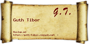Guth Tibor névjegykártya